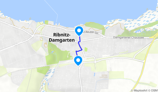 Kartenausschnitt Ribnitz-Damgarten West